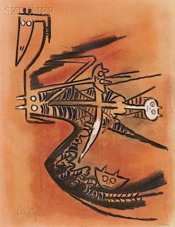 Wifredo Lam (Cuban, 1902-1982)      Soeur de la Gazelle