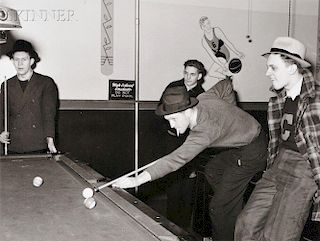 Arthur Rothstein (American, 1915-1985)      Pool Hall, Culp, Illinois