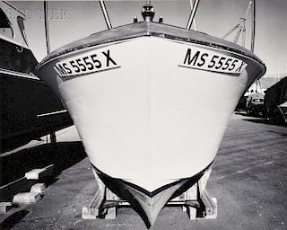 Ansel Adams (American, 1902-1984)      Boat Hull, Gloucester