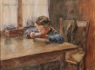 Jacob Simon Hendrik Kever (Dutch, 1854-1922)      The Bowl of Soup