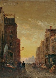 Félix Ziem (French, 1821-1911)      Market Place, Venice