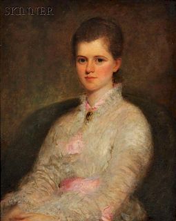 Rosina Emmet Sherwood (American, 1854-1948)      Young Woman in White and Pink