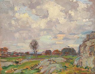 William Lester Stevens (American, 1888-1969)      Springtime Landscape