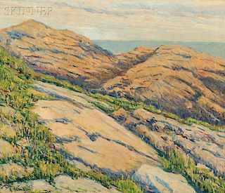 Edmond Weill (American, fl. 1897-1940)      Rocks and Sea