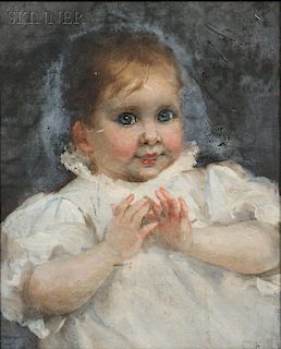 American School, 19th/20th Century      Portrait Sketch of a Child, thought to be Helena Rayner Drissel