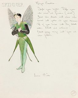 Laura Coombs Hills (American, 1859-1952)      Sixteen Drawings including Figure Sketches, Costume Designs, and Floral Studies