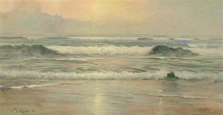William Trost Richards, (American, 1833-1905), Waves