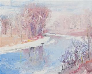 Albert Krehbiel, (American, 1873-1945), Winter Scene (a group of four works)