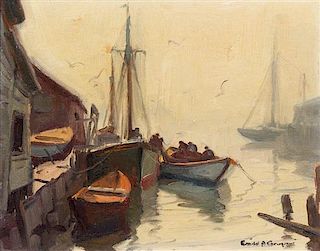 Emile Albert Gruppe, (American, 1896-1978), Harbor Scene
