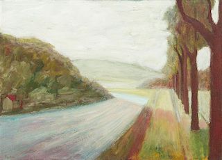 Robert Kipniss, (American, b. 1931), Tree Lined River