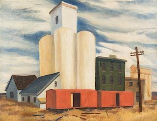 Walter Lawrence, (American, 20th century), Kansas Landscape