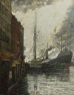 William Clusmann, (American, 1859–1927), Chicago Harbor