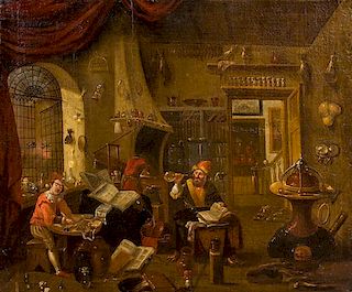 After Gerard Thomas, (Dutch, late 17th century), Alchemist's Lab