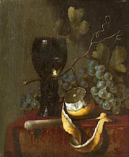 Attributed to Abraham van Beyeren, (Dutch, 1620-1690), Still Life with Knife and Goblet