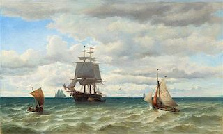 Jacob Eduard Heemskerck van Beest, (Dutch, 1828-1894), Amsterdam Harbor