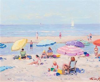 Niek van der Plas, (Dutch, b. 1954), Beach
