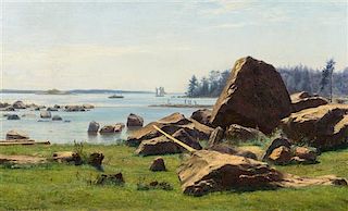 Wilhelm Arnesen, (Danish, 1865-1948), Coastal Scene, 1889