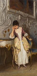 Eugene de Blaas, (Austrian, 1843-1932), Overwhelmed by Emotion