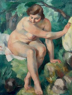 Charles Kvapil, (Belgian, 1884-1957), Nu, 1932