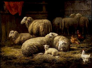 * Eugene Remy Maes, (Belgian, 1849-1931), Sheep