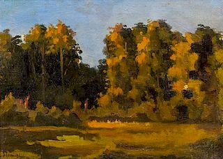 * Vasili Dimitrievich Polenov, (Russian, 1844–1927), Wooded Landscape