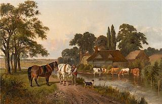 Samuel Joseph Clark, (British, 1834–c. 1912), Returning the Work Horses