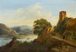 * Attributed to Nicolas-Antoine Taunay, (French, 1755-1830), Walking the Ruins