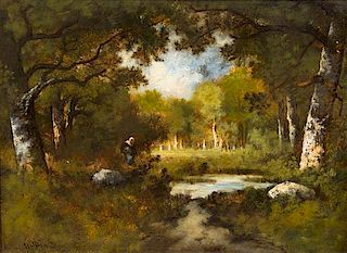 Narcisse Virgile Diaz de la Pena, (French, 1807-1876), Forest Clearing