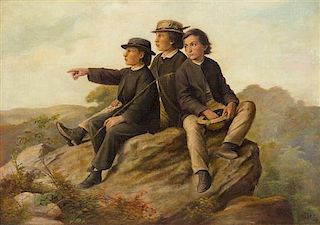 John Lewis Brown, (French, 1829-1890), Boys on Mountain, 1869