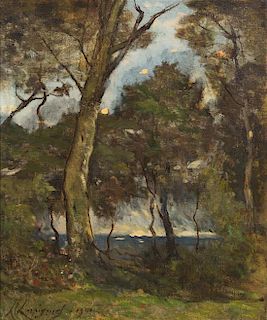 Henri-Joseph Harpignies, (French, 1819-1916), Landscape, 1900