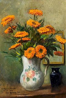 Leon-Laurent Galand, (French, 1872-1960), Vase de fleurs, 1940