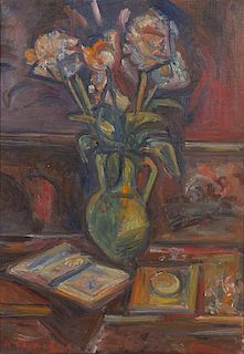 Pinchus Kremegne, (French, 1890-1981), Les Fleurs