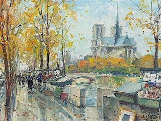 Jean Salabet, (French, b. 1900), Notre Dame, Paris