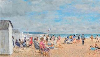 Francois Gall, (French, 1912-1987), Plage de Cabourg