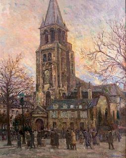 Jean Thomas, (French, 20th century), Eglise Saint Germain