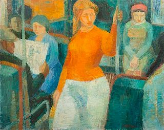 * Roger Montane, (French, 1916-2002), Woman in the Orange Sweater