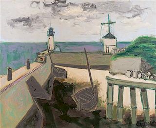 * Claude Venard, (French, 1913-1999), Harbor