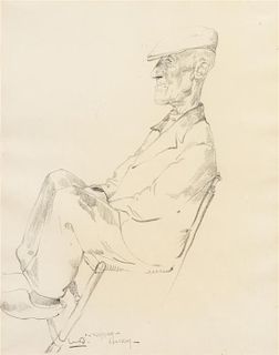 Willem van den Berg, (Dutch, 1886-1970), Man in Chair