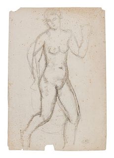 Attributed to Aristide Maillol, (French, 1861-1944), Nude Study