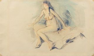 Robert Henri, (American, 1865-1929), Nude Seated