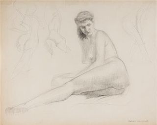 * Henry Hensche, (American, 1901-1992), Nude Study