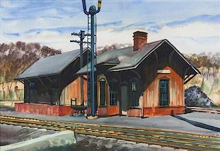 Lawrence Blazey, (American, 1902-1999), Off the Main Line, 1941
