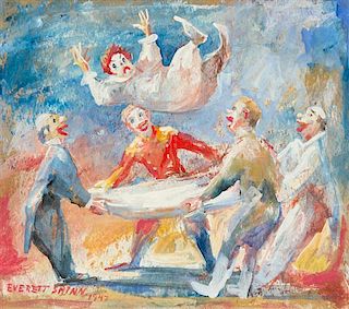 Everett Shinn, (American, 1876-1953), Circus, 1947