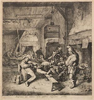 Cornelis Dusart, (Dutch, 1660-1704), Violin Player Seated in the Inn, 1685