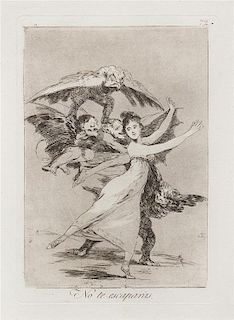 Francisco de Goya, (Spanish, 1746-1828), No te escaparas., Abejor es holgar. and No hay quien nos desate? (pls. 72, 73 and 75 fr