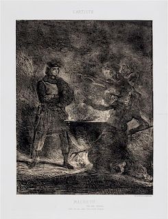 Eugene Delacroix, (French, 1798–1863), Macbeth Consulting the Witches, 1825