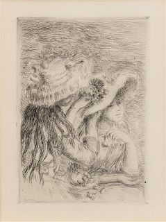 * Pierre Auguste Renoir, (French, 1841-1919) , Le Chapeau Epingle, c. 1894