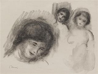 Pierre-Auguste Renoir, (French, 1841-1919), La pierre aux trois croquis (from Douze Lithographies originales)