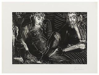 Pablo Picasso, (Spanish, 1881-1973), Couple avec un enfant, 1966