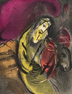 Marc Chagall, (French, 1887-1985), Jeremiah (from Illustrations for The Bible), 1956; with Les Prophetes (on verso)